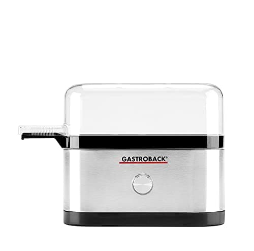 Gastroback Mini 3 Huevos 350 W Noir Acier Inoxydable Pelle pour Œufs Cuisine Professionnelle 209 mm 68 mm 142 mm 540 g É