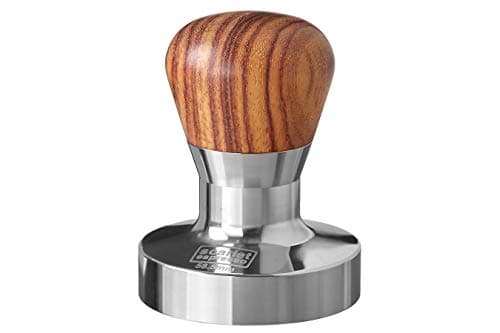 Scarlet Espresso Tamper | Ergonomique et Precision pour Barista - Manche en PVC ou Bois Précieux - Base Acier Inoxydable