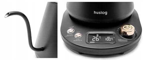 Bouilloire Huslog 1L Température Réglable Café Thé|Acier Inoxydable|Usage Domesticque|Vitesse Chauffage Rapide|Maintien