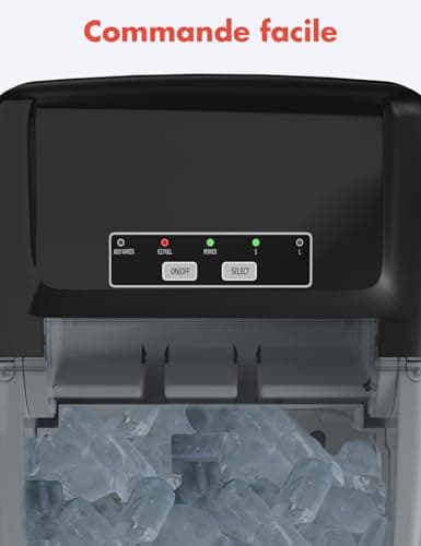 KitchenBrothers Machine à Glaçons Professionnel - Grande Capacité - Machine Portable avec Poignée - Pelle Incluse - 1,2L