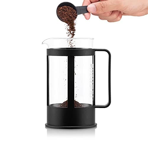 Bodum Kenya Cafetière à Piston - Cafetière Manuelle en Verre Borosilicate et Inox - Pour Enthusiastes du Café - Idéale p