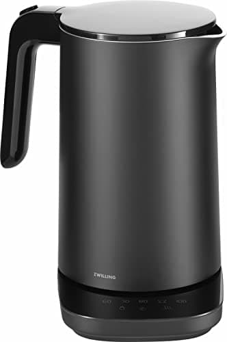 Bouilloire Électrique ZWILLING ENFINIGY Inox Température Réglable Noir 1,5 l Filtre Anticalcaire