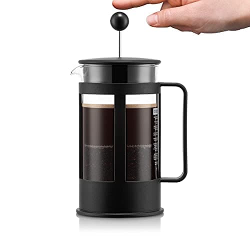Bodum Kenya Cafetière à Piston - Cafetière Manuelle en Verre Borosilicate et Inox - Pour Enthusiastes du Café - Idéale p