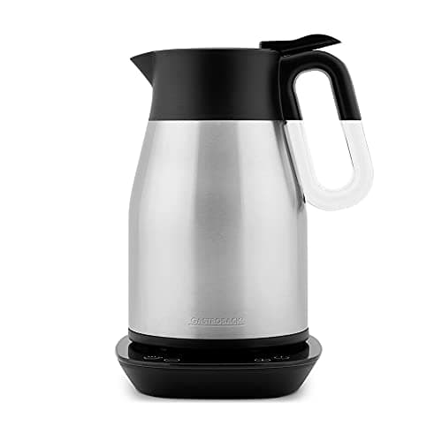 Gastroback 42426 Thermos Bouilloire Design Avancée en Acier Inoxydable 1.7L Noir pour Cuisine Élégante
