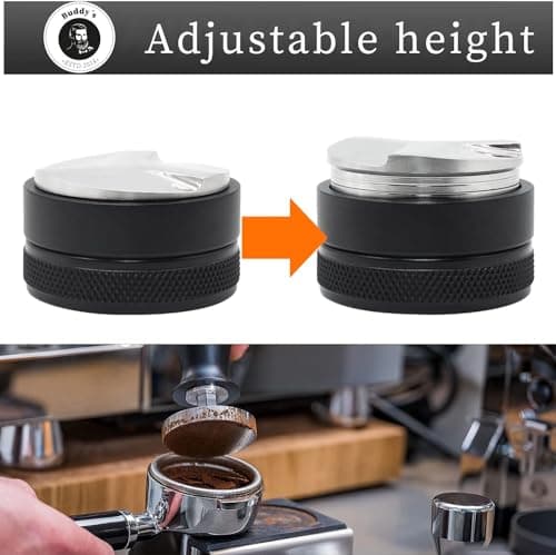Buddy´s Bar - Distributeur à café Barista Edition | Ø 51 mm | Outil de Nivellement Café Expresso en Acier Inoxydable | A