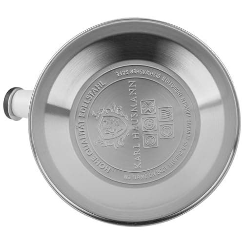 KARL HAUSMANN Bouilloire Inox Sifflante - |5L Bouilloir Traditionnel Rétro - Poignée Résistante à la Chaleur Induction/G