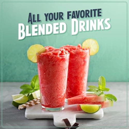 Nostalgia Station de Boissons Gelées Parfaite pour Slush, Cones de Neige, Margaritas, Lames en Acier Inoxydable, 1,1 L,