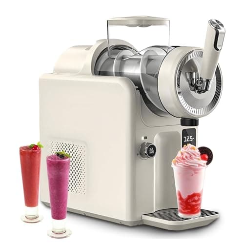 Machine à granité Black pour la maison, sans glace, autonettoyante, 5 en 1, 1,8 L avec refroidissement rapide et rotatio