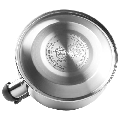 Bouilloire Inox Argentée KARL HAUSMANN 2L Sifflante pour Induction et Gaz - Poignée Chauffproof - Théière Traditionnelle