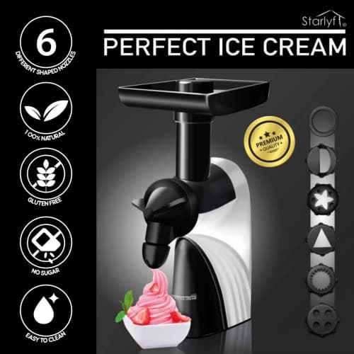 STARLYF PERFECT ICE CREAM_MACHINE À CRÉME GLACÉE AUX FRuits FACILE À UTILISER_PURITYS AFRAISạngS 100% NATURALS_SANS GLUT