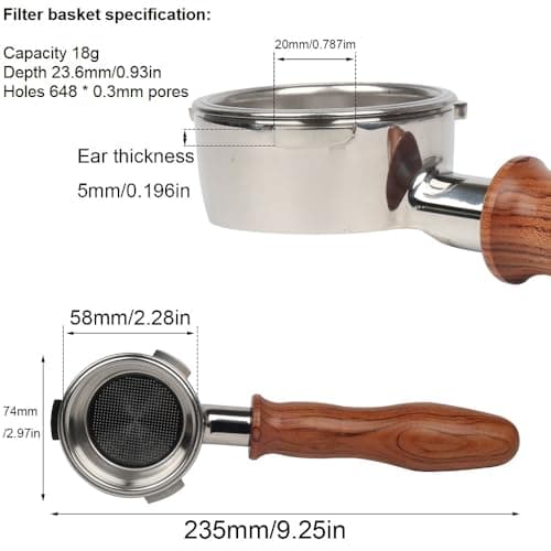 Cecotec Barista Maestro Porte-filtre sans fond 58 mm avec trois oreilles | pour machine à expresso | facile à nettoyer |