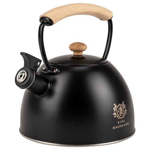 KARL HAUSMANN Bouilloire Inox Sifflante - |5L Bouilloir Traditionnel Rétro - Poignée Résistante à la Chaleur Induction/G
