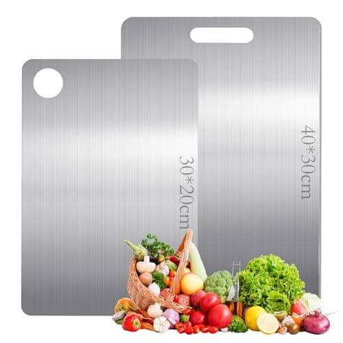 Planche à découper en titane 2 pièces Multifonction 2025, pour cuisine professionnelle et privée - Goût original garanti