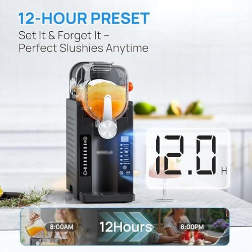 Machine À Granités OSPSHPG Tout-en-Un pour La Maison, Machine À Granités 1,6 L Écran LED sans Glace 6 Programmes Prérégl