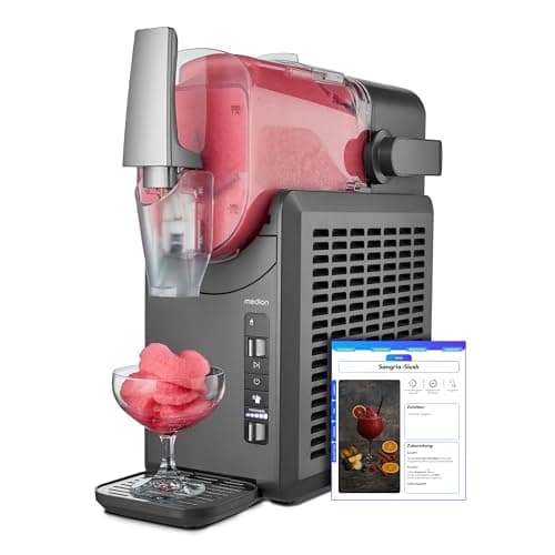 MACHINE À SLUSH MEDION 2,6 L POUR BOISSONS | COMPRESSEUR 5 MODES PRÉPARATION EN 30-60 MIN|MACHINE À GLACE MEDION MD1209