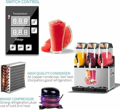 YGHBFRSZ Machine à granité Commerciale, Machine à Faire Fondre la Neige pour Supermarchés, Contrôle de Température Const