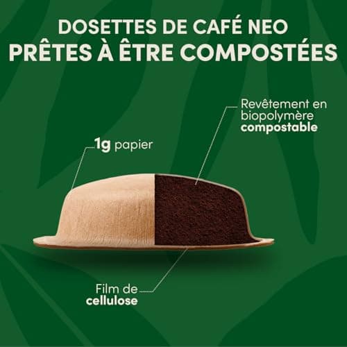 Machine à café Dolce Gusto NEO Krups + 3 boîtes de dosettes compostables (Espresso, Lungo, Cappuccino) - Cafetière multi