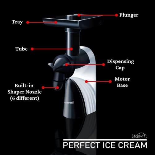 STARLYF PERFECT ICE CREAM_MACHINE À CRÉME GLACÉE AUX FRuits FACILE À UTILISER_PURITYS AFRAISạngS 100% NATURALS_SANS GLUT