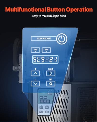 VEVOR Machine à Granité Commerciale Pour Restaurants, Réservoir Double 2x4L Inox 32 Tasses, Distributeur de Boissons Gla