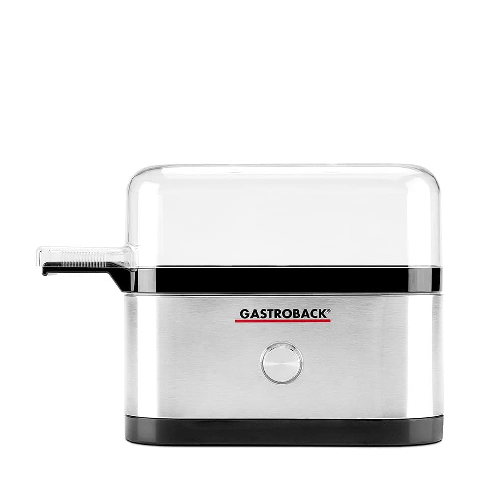 Gastroback Mini 3 Huevos 350 W Noir Acier Inoxydable Pelle pour Œufs Cuisine Professionnelle 209 mm 68 mm 142 mm 540 g É