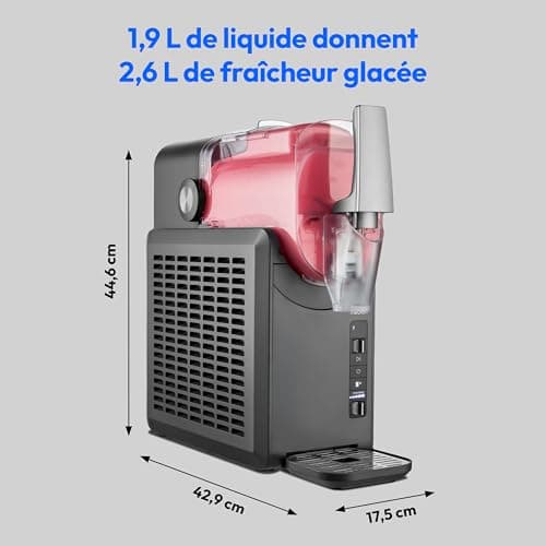 MACHINE À SLUSH MEDION 2,6 L POUR BOISSONS | COMPRESSEUR 5 MODES PRÉPARATION EN 30-60 MIN|MACHINE À GLACE MEDION MD1209
