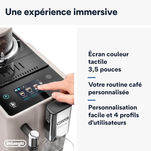 Machine À Café De'Longhi Rivelia Grains Fraîchement Moulus Écran Tactile Beige Sable
Machine À Café Grain De'Longhi Rive
