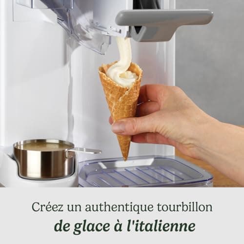 Cuisinart Sorbetière ICE48U - 1.42L Machine à Crème Glacée sans Lait, 6 Portions Prêtes en 20 Minutes, Distributeur Élec