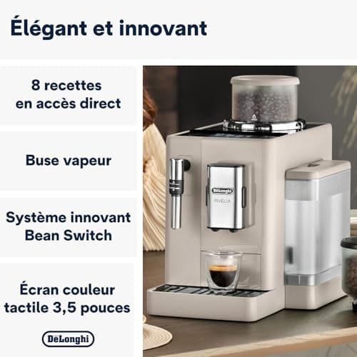Machine À Café De'Longhi Rivelia Grains Fraîchement Moulus Écran Tactile Beige Sable
Machine À Café Grain De'Longhi Rive