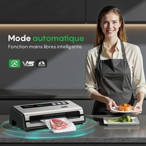 Machine à sous-vide FRESKO Automax V6, doubles parois thermoscellées, coupe-sac intégré