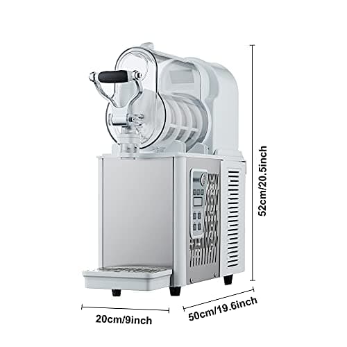 Machine à granité et sorbetière commerciale avec écran LED et réglage de température pour restaurants et bars - Fonction