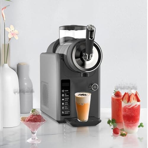 Machine à granité Black pour la maison, sans glace, autonettoyante, 5 en 1, 1,8 L avec refroidissement rapide et rotatio