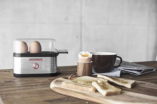 Gastroback Mini 3 Huevos 350 W Noir Acier Inoxydable Pelle pour Œufs Cuisine Professionnelle 209 mm 68 mm 142 mm 540 g É
