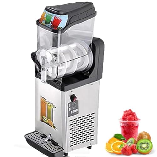 Machine à Granité Commerciale Acier Inoxydable pour Margaritas et Smoothies - 150 Tasses - Double RéServoir - Idéal pour