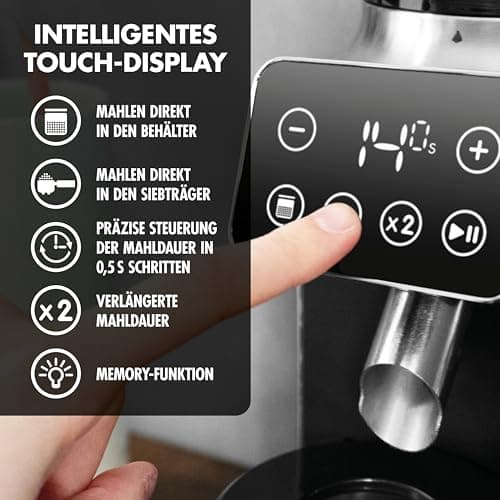 GASTROBACK Moulin à café électrique à réglage 30 niveaux pour machine porte-filtre, Conique, Idéal pour Barista - Grind