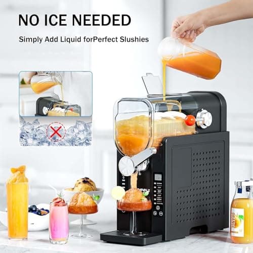 Granita Maison Machine 1,6L Autonettoyante - 6 Programmes Prédéfinis Sans Glace pour Smoothies et Margaritas, 1600ML