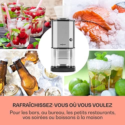 OneConcept Machine à Glaçons pour la Maison, Grande Capacité de 3,5L, Fabrique Rapidement Jusqu'à 15kg
