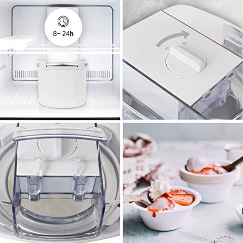 Duronic IM540 Machine à glace Électrique | Cuve Amovible Inoxydable 1,5 Litres | Idéale pour Glaces Sorbets & Desserts F