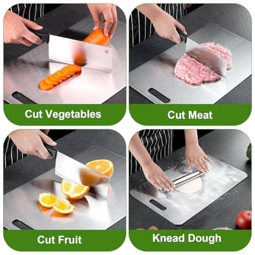 Planche à découper en titane 2 pièces Multifonction 2025, pour cuisine professionnelle et privée - Goût original garanti