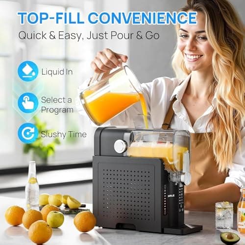 Machine à granité LED pour maison avec réservation, 6 programmes pour margaritas glacés