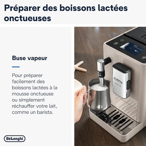 Machine À Café De'Longhi Rivelia Grains Fraîchement Moulus Écran Tactile Beige Sable
Machine À Café Grain De'Longhi Rive