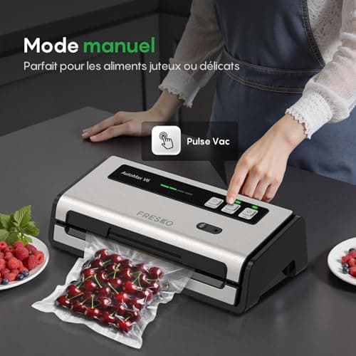 Machine à sous-vide FRESKO Automax V6, doubles parois thermoscellées, coupe-sac intégré