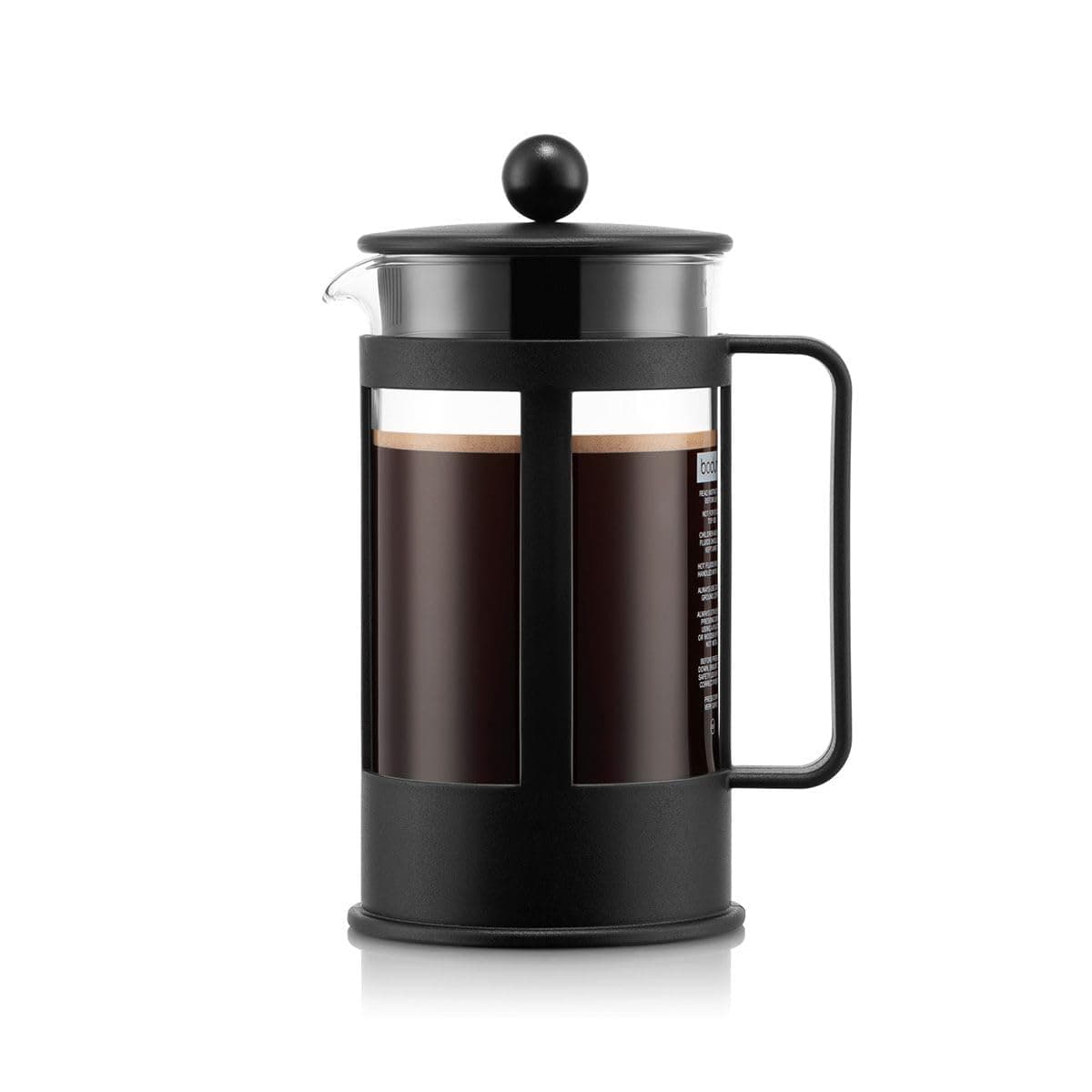 Bodum Kenya Cafetière à Piston - Cafetière Manuelle en Verre Borosilicate et Inox - Pour Enthusiastes du Café - Idéale p