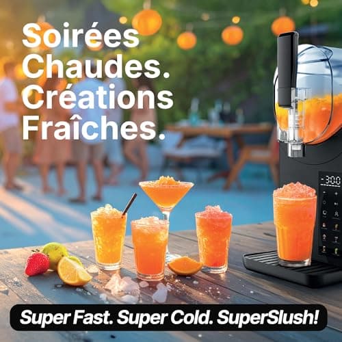 Machine à Granita 7-en-1 | 7 Programmes Prédéfinis | 2L | Granitas, Cocktails, Frappés, Milkshakes | SLFR1BK