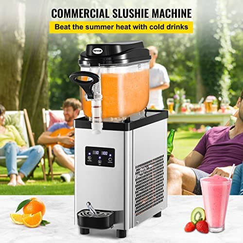 VEVOR Machine à Granité 6 L pour Restaurants et Cafés - Refroidissement Efficace - Boostez Votre Service de Boissons Gla