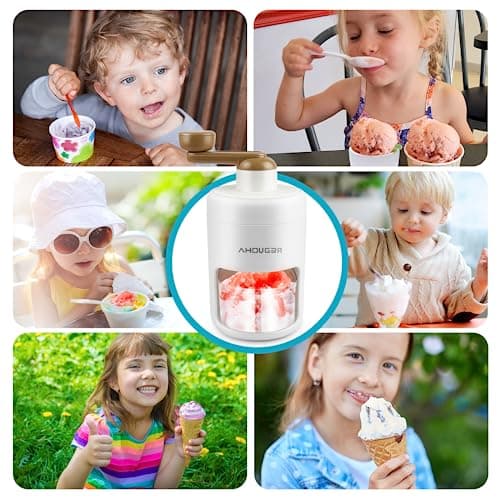 AHOUGER Machine Glace Pilée Portable pour Smoothie Sans BPA, Idéale pour les Familles en Déplacement