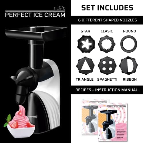 STARLYF PERFECT ICE CREAM_MACHINE À CRÉME GLACÉE AUX FRuits FACILE À UTILISER_PURITYS AFRAISạngS 100% NATURALS_SANS GLUT