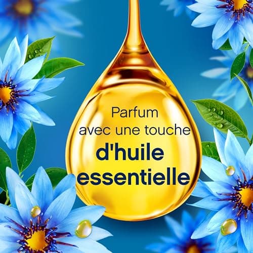Lenor Adoucissant Envolée d’Air 24H De Fraîcheur Relaxante, Huiles Essentielles, 8 x 27 Lavages