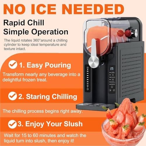 Machine à Glace Italienne Autonettoyante 1,6 L Noir