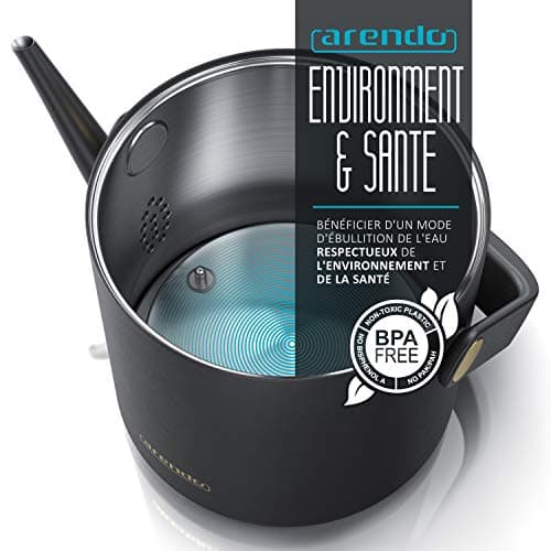 Bouilloire électrique Mizu 0,5 L - Glisser libre 360° - 7 températures - Acier inoxydable - Sécurité surchauffe - Sans B