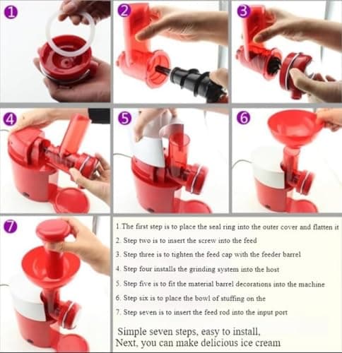 Machine à dessert glacé sorbetière italienne yaourt glacé 500 ML fruité guimauve rouge  
Machine à sorbets sorbetière ma